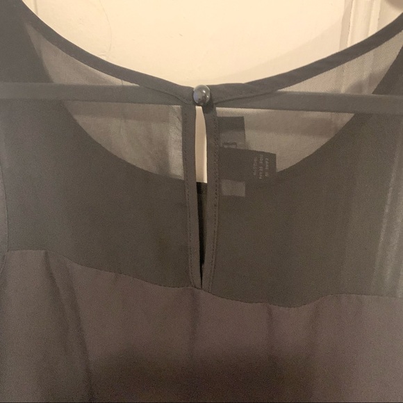 ⭐️ BCX Black Ruffle Layer Hem Chiffon Sleeveless Top Size Medium EUC - Picture 5 of 5